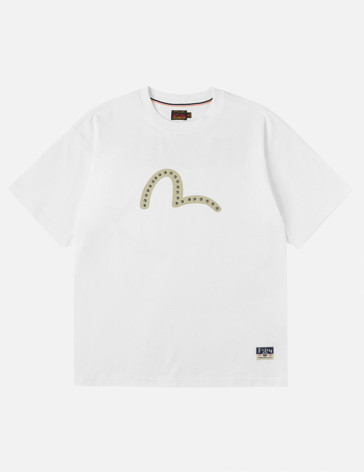 カモメプリントメタルスタッズ Tシャツ